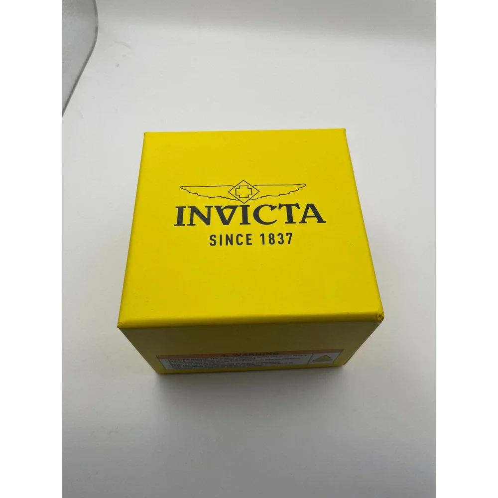 Invicta Women Specialty Rectangular Silver Stainless Steel Black Dial Watch NEW